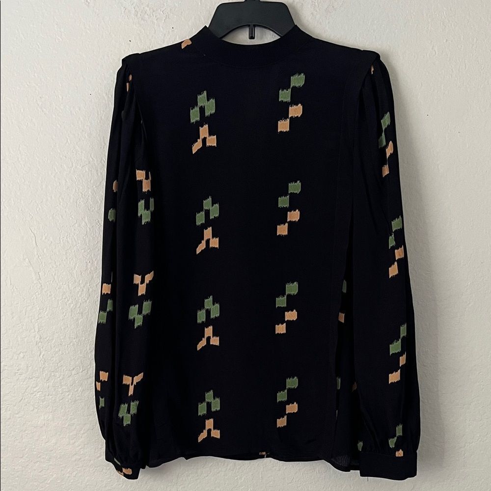 NWT Rachel Pally Rayon Silvia Top Black Long Sleeves in Size M - Picture 4 of 16